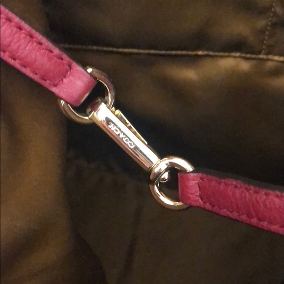 Red Coach Tote with Gold Hardware - Great Work Bag - Picture 7 of 10